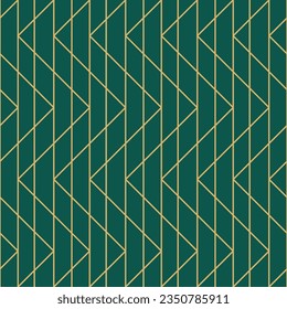 Vintage Art Deco Seamless Pattern. Line art geometric gold shapes. Modern ornaments vector illustration. Gatsby retro elegant background for fabric, wallpaper or wrapping