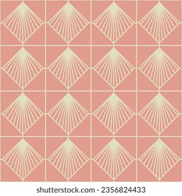 Vintage Art Deco Nahtlose Muster. Geometrische Formen der Linienkunst in Gold. Moderne Ornamente, Vektorgrafik. Gatsby-Retro-eleganter Hintergrund für Stoff, Tapete oder Umhüllung