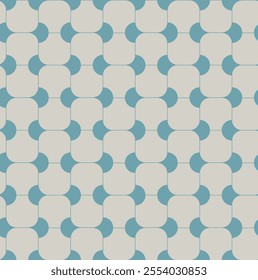 Vintage Art Deco Seamless Pattern. Geometric decorative with abstract elements. Retro background. Light background. Blue