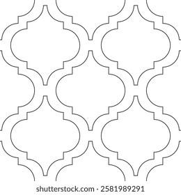 Vintage Art Deco Seamless Pattern. Geometric decorative with abstract elements. Retro background. White and black background
