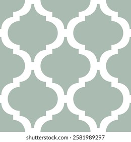 Vintage Art Deco Seamless Pattern. Geometric decorative with abstract elements. Retro background. Green background