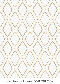 Vintage Art Deco Seamless Pattern. Geometric decorative with abstract elements. Retro background. Light background, gold. Wallpaper. Beige.
