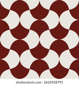 Patrón inconsútil del art déco de Antiguas. Decorativo geométrico con Elementos abstractos. Fondo retro. Fondo rojo y blanco