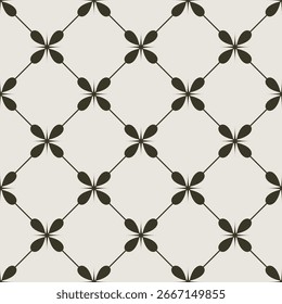 Vintage Art Deco Seamless Pattern. Geometric decorative with white and black elements. Retro background. Wallpaper. Paper, print, textile