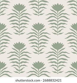 Vintage Art Deco Seamless Pattern. Geometric decorative with black elements. Retro background. Wallpaper. Paper, print, textile, title. Beige and green