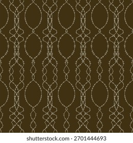 Patrón inconsútil del art déco de Antiguas. Decorativo geométrico con líneas abstractas. Fondo retro. Fondo verde y marrón