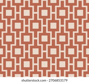 Patrón inconsútil del art déco de Antiguas. Geométrica decorativa con triángulo. Fondo retro. Fondo colorido. Rojo y beige. Fondo de pantalla. Abstractas