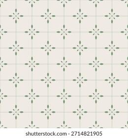 Patrón inconsútil del art déco de Antiguas. Decorativo geométrico con Elementos blancos y verdes. Fondo retro. Fondo de pantalla. Papel, impresión, textil