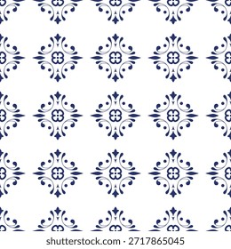 Vintage Art Deco padrão sem emenda. Geométrico decorativo com elementos azuis. Fundo retrô. Papel de parede. Papel, estampas, têxteis