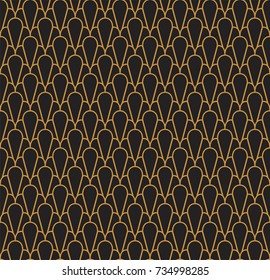 Vintage Art Deco Seamless Pattern. Geometric decorative texture. 