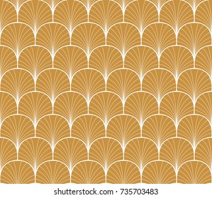 Vintage Art Deco Seamless Pattern. Geometric decorative with circles texture. Retro background.