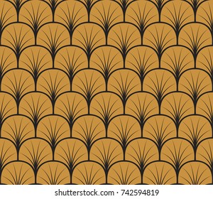 Vintage Art Deco Seamless Pattern. Geometric victorian texture. Retro background.