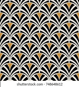 4 Textured Art Nouveau Seamless Pattern