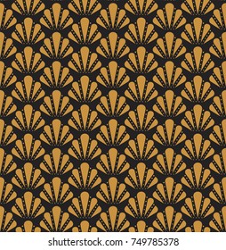 Vintage Art Deco Seamless Pattern. Geometric decorative with circles texture. Retro background.