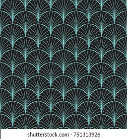 Vintage Art Deco Seamless Pattern. Geometric decorative with circles texture. Retro background.