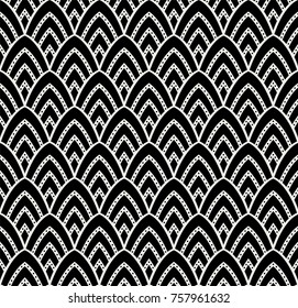 Vintage Art Deco Seamless Pattern. Geometric decorative with circles texture. Retro background.