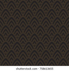 Vintage Art Deco Seamless Pattern. Geometric decorative texture. 