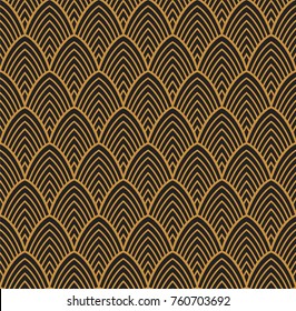 Vintage Art Deco Seamless Pattern. Geometric decorative texture.