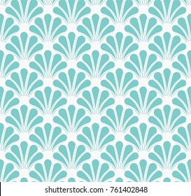 Vintage Art Deco Seamless Pattern. Geometric decorative with circles texture. Retro Sea Shell background.