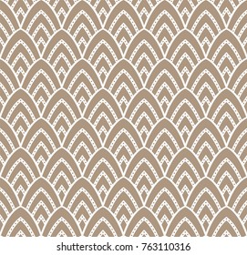 Vintage Art Deco Seamless Pattern. Geometric decorative with circles texture. Retro background.