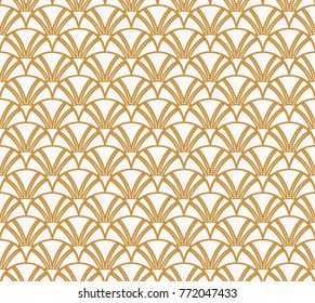 Vintage Art Deco Seamless Pattern. Geometric decorative with circles texture. Retro background.