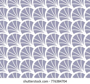 Vintage Art Deco Seamless Pattern. Geometric decorative texture. Vector shell background.