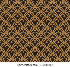 Vintage Art Deco Seamless Pattern. Geometric decorative with circles texture. Retro background.