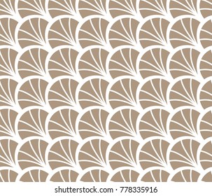 Vintage Art Deco Seamless Pattern. Geometric decorative texture. Vector shell background.