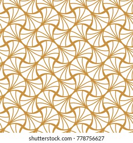 Vintage Art Deco Seamless Pattern. Geometric decorative texture. Vector floral background.