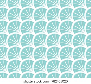 Vintage Art Deco Seamless Pattern. Geometric decorative texture. Vector shell background.