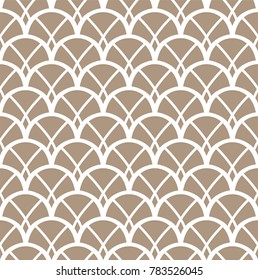 Vintage Art Deco Seamless Pattern. Geometric decorative texture. Vector floral background.