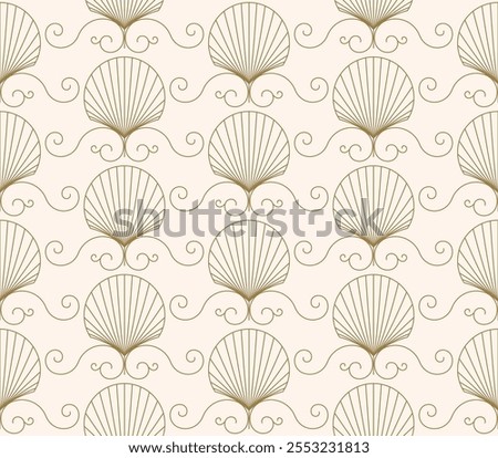 Vintage art deco seamless pattern with geometric design