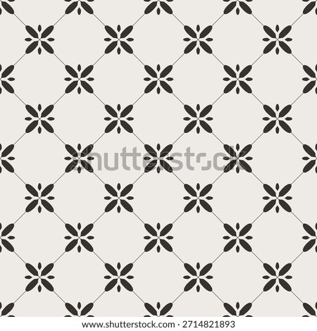 Vintage Art Deco Seamless Pattern. Geometric decorative with beige and black elements. Retro background. Wallpaper. Paper, print, textile