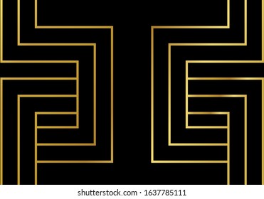 Vintage art deco texture. Elegant gold geometric seamless pattern. modern golden lined shape. Abstract seamless luxury background.