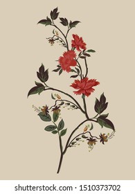 Vintage art floral bunch design