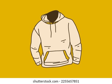 Vintage art illustration design of the hoodie