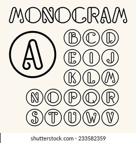 Vintage Art Nouveau Font For Your Monograms And Logos