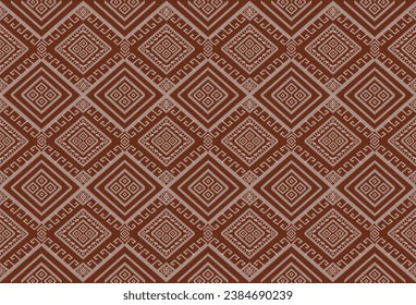 Vintage art pattern detail local Thai North-East old fashion. fabric silk , backgrounds, textures, square, geometry, lines, graphic, element, elegant, decorative, decor, beauty, backgrounds, luxury.