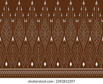 Vintage art pattern detail local Thai North-East old fashion. fabric silk , backgrounds, textures, square, geometry, lines, graphic, element, elegant, decorative, decor, beauty, backgrounds, luxury.