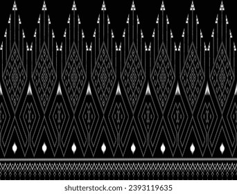 Vintage art pattern detail local Thai North-East old fashion. fabric silk , backgrounds, textures, square, geometry, lines, graphic, element, elegant, decorative, decor, beauty, backgrounds, luxury.