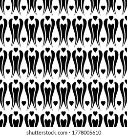 vintage art seamless pattern. abstract historic floral illustration in black and white. pattern for printing, fabric, tile, web, clothing, backdrop, wrapping paper, etc.