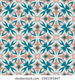 Vintage art seamless pattern. Art forms are grouped and arranged in a specific order. Vector image for print, textile, packaging, interior design and your other projects.

