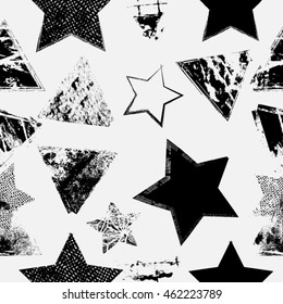 Vintage Art Seamless Pattern. Grunge Texture for your design. Repeating geometric background.