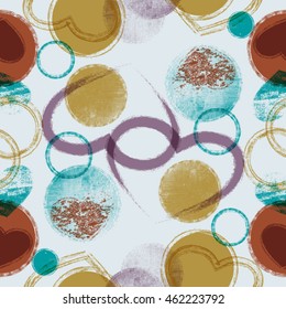 Vintage Art Seamless Pattern. Grunge Texture for your design. Repeating geometric background.