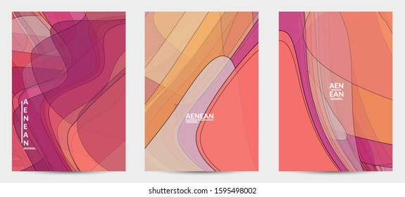 Vintage art with transparent overlapping shapes creating vector mixture of acrylic paint or watercolor random splashes. Retro design for wedding invitation. Valentine’s day card. Abstract wallpaper.