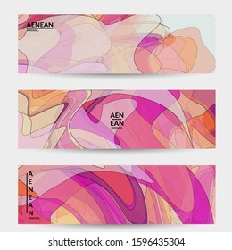 Vintage art with transparent overlapping shapes creating vector mixture of acrylic paint or watercolor random splashes. Retro design for wedding invitation. Valentine’s day card. Abstract wallpaper.