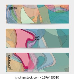Vintage art with transparent overlapping shapes creating vector mixture of acrylic paint or watercolor random splashes. Retro design for wedding invitation. Valentine’s day card. Abstract wallpaper.