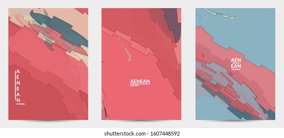 Vintage art with transparent overlapping shapes creating vector mixture of acrylic paint or watercolor random splashes. Retro design for wedding invitation. Valentine’s day card. Abstract wallpaper.
