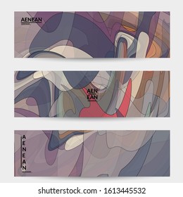 Vintage art with transparent overlapping shapes creating vector mixture of acrylic paint or watercolor random splashes. Retro design for wedding invitation. Valentine’s day card. Abstract wallpaper.