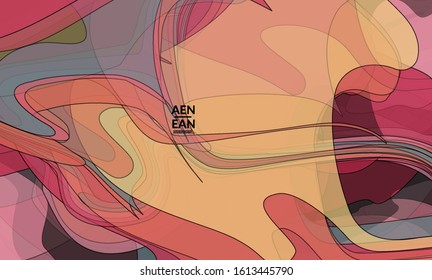 Vintage art with transparent overlapping shapes creating vector mixture of acrylic paint or watercolor random splashes. Retro design for wedding invitation. Valentine’s day card. Abstract wallpaper.